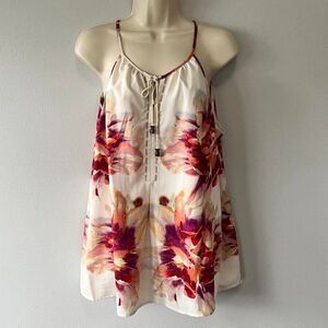 a.n.a Floral Tassel Top Size Large